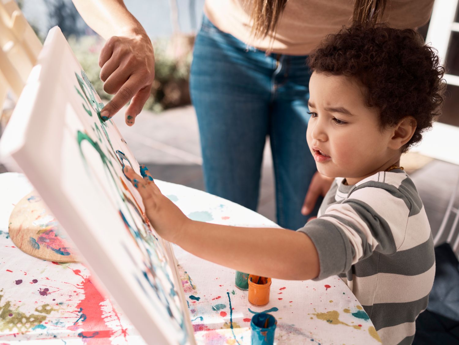 Child painting